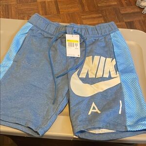 Nike Blue Athletic Shorts with Ventilated Panels